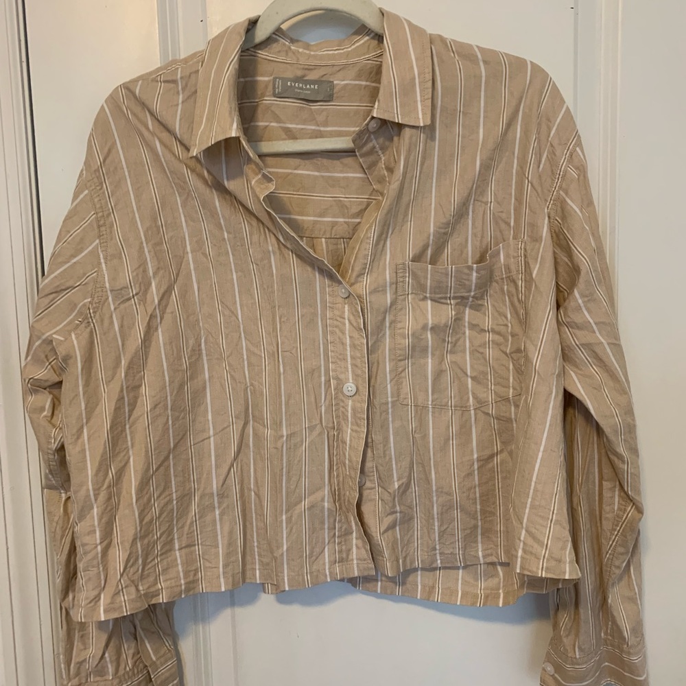 Everlane crop button up